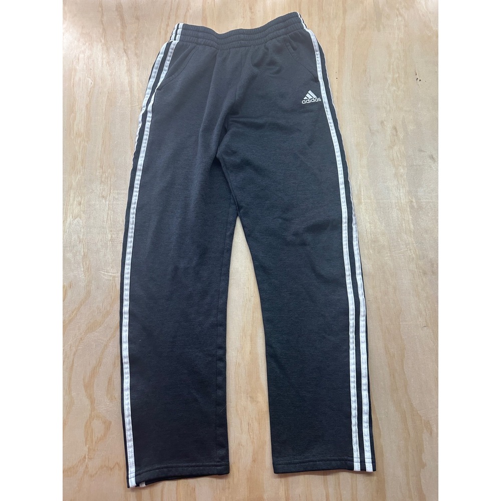 Adidas Kids Black 3-Stripe Fleece Sweatpants Joggers Size XL 18/20 HCM‎ 039
